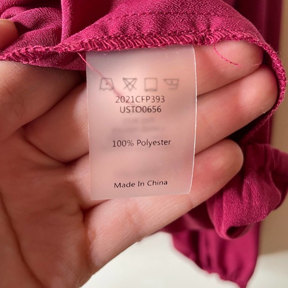 Universal Standard Balloon Sleeve Blouse in Anemone Pink Fuchsia Sz XS - 10 - 12 - Picture 7 of 9